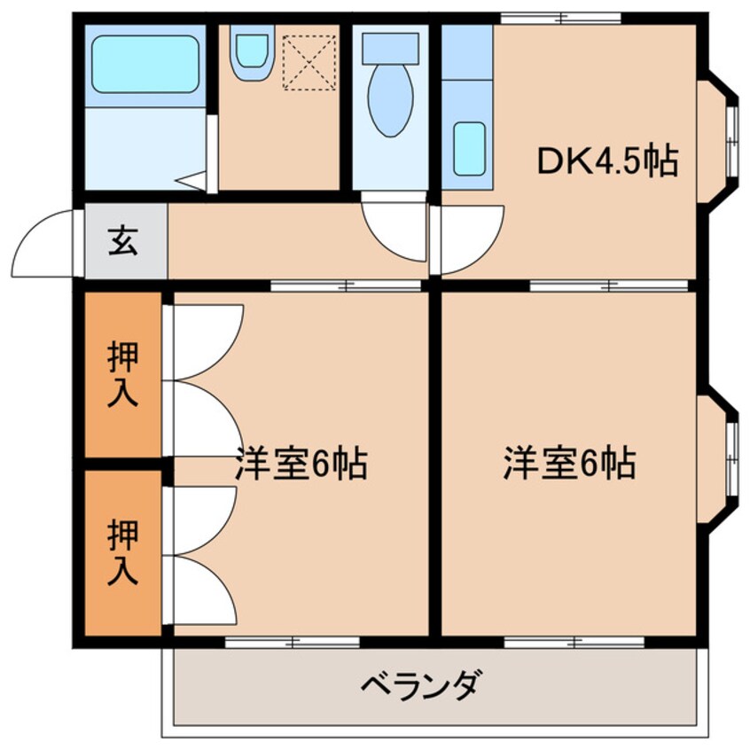 間取図 クラーロⅠ・Ⅱ