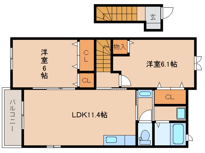 間取図 トライ　アクシスＡ