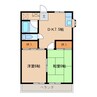 フローラルハイツ 1LDKの間取り