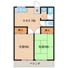 メゾンしらゆりⅡ 2DKの間取り