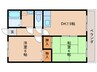メゾンド都原 2DKの間取り