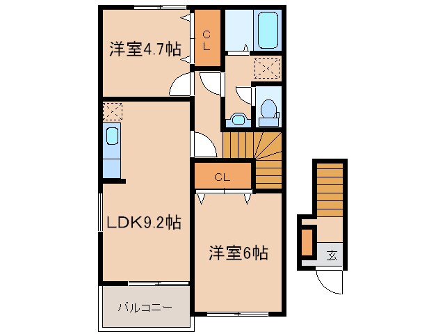 間取り図 プリムローズヴィラＣ・Ｄ