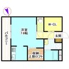 CNJ蓑原NO3 1Rの間取り