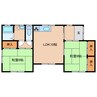 黒木貸家（南横市） 2LDKの間取り