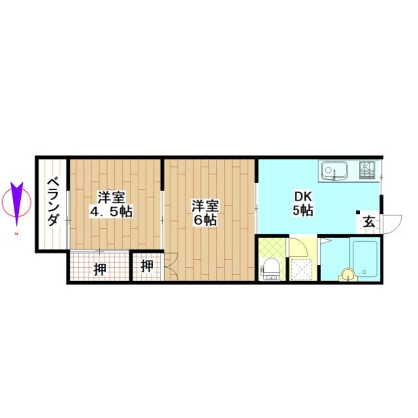 間取図 下原コーポ