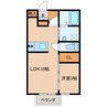 セジュール希らら 1LDKの間取り