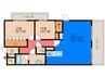 flourish広呂原 2LDKの間取り