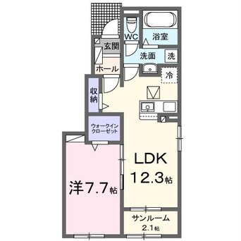 間取図 アスティーレ　志比田　B