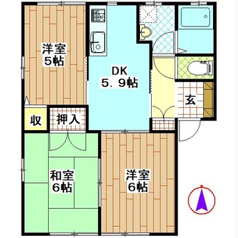 間取図 クレストコーポ