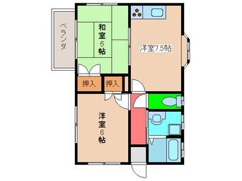 間取図 コーポちらん