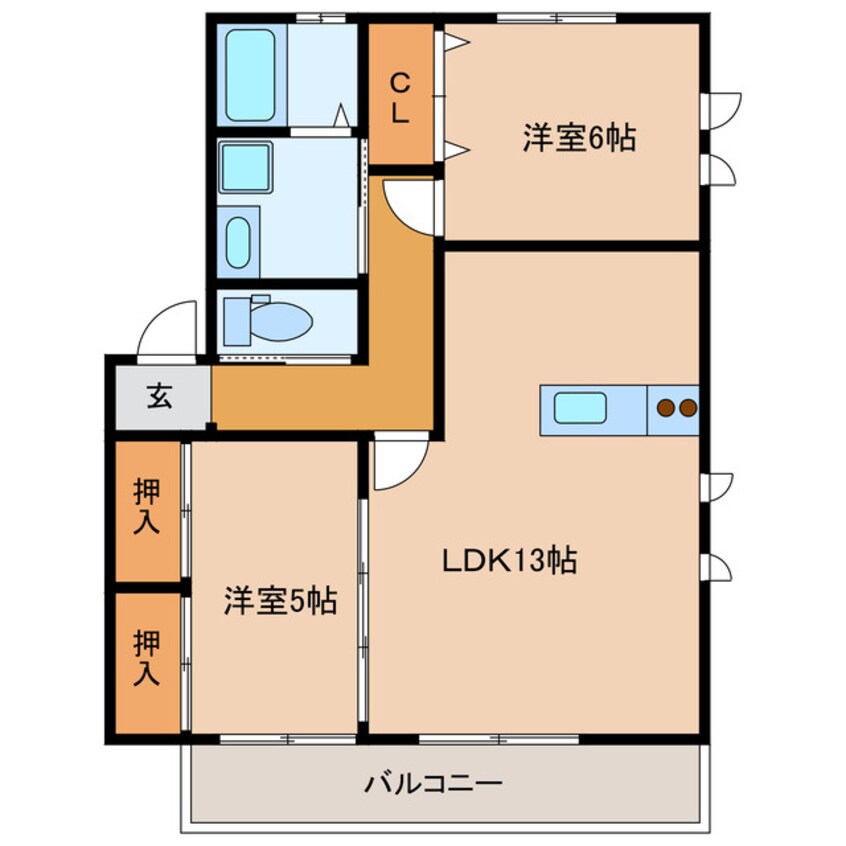 間取図 ライフハウス北原Ⅱ