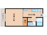 早鈴マンションレオン 1DKの間取り