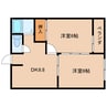 フォレスト・イン早鈴 2DKの間取り