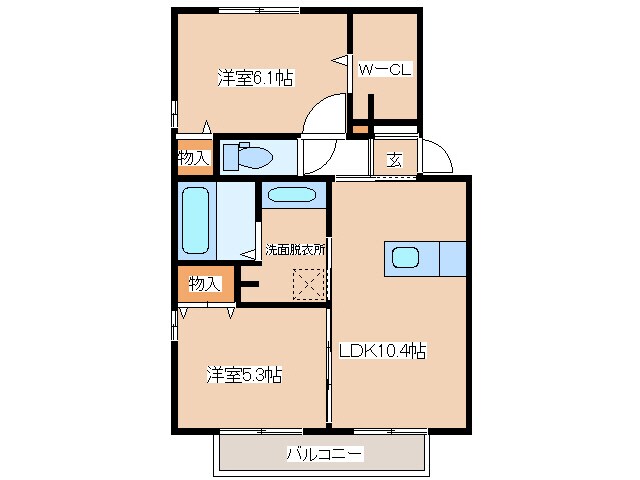 間取り図 セジュールグレイスA棟