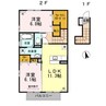 セジュールSAITOU 2LDKの間取り