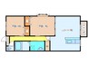 かのんハウス２番館 2LDKの間取り