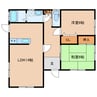 光神貸家 2LDKの間取り
