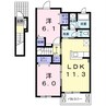 日豊本線/西都城駅 車移動 1-2階 築12年 2DKの間取り