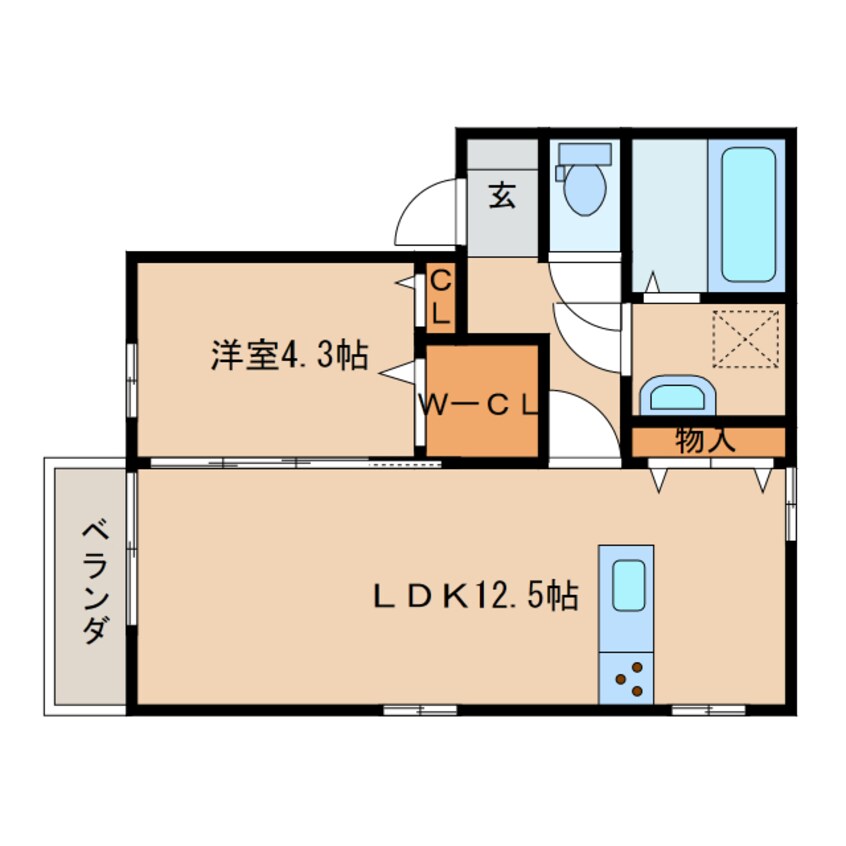 間取図 日豊本線/都城駅 徒歩15分 1階 築7年