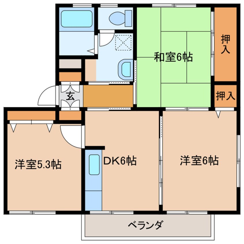 間取図 コーポレイクサイド