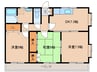 フローリッシュ祝吉 3DKの間取り