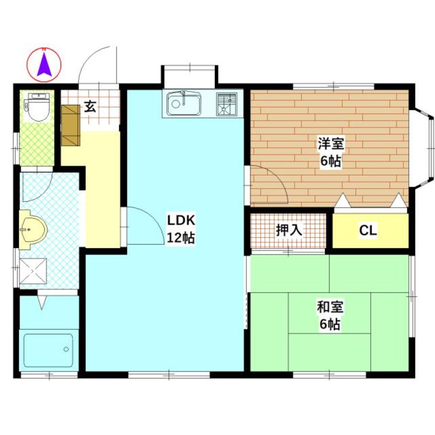 間取図 田上貸家