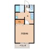 セジュールウエストⅡ 1Kの間取り