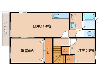 間取図 ガーデンコートＤ、Ｆ