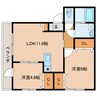 ネオハイツ宮丸 2LDKの間取り