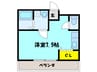 センチュリー21金田　Ｇ棟 1Rの間取り