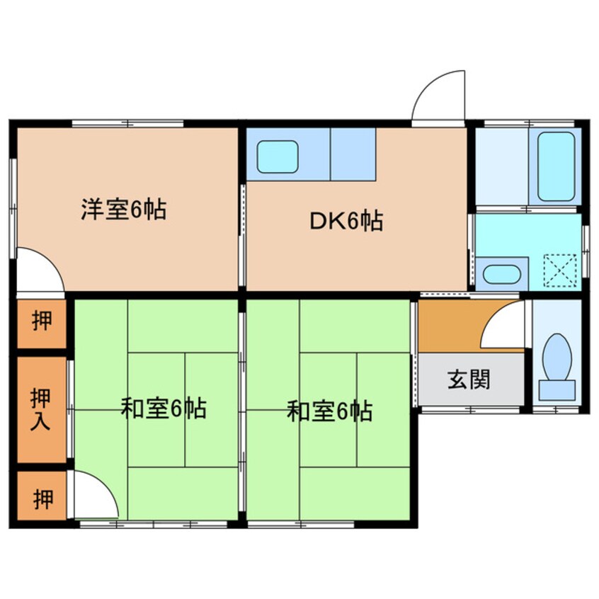 間取図 伊地知貸家（祝吉）