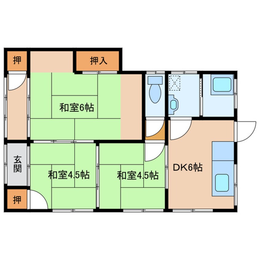 間取図 植村貸家（郡元2699-12）