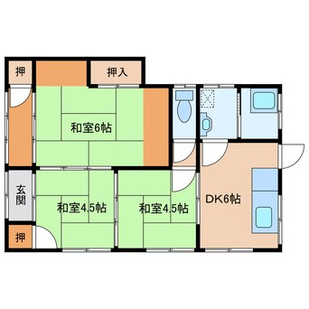 間取図 植村貸家（郡元2699-12）