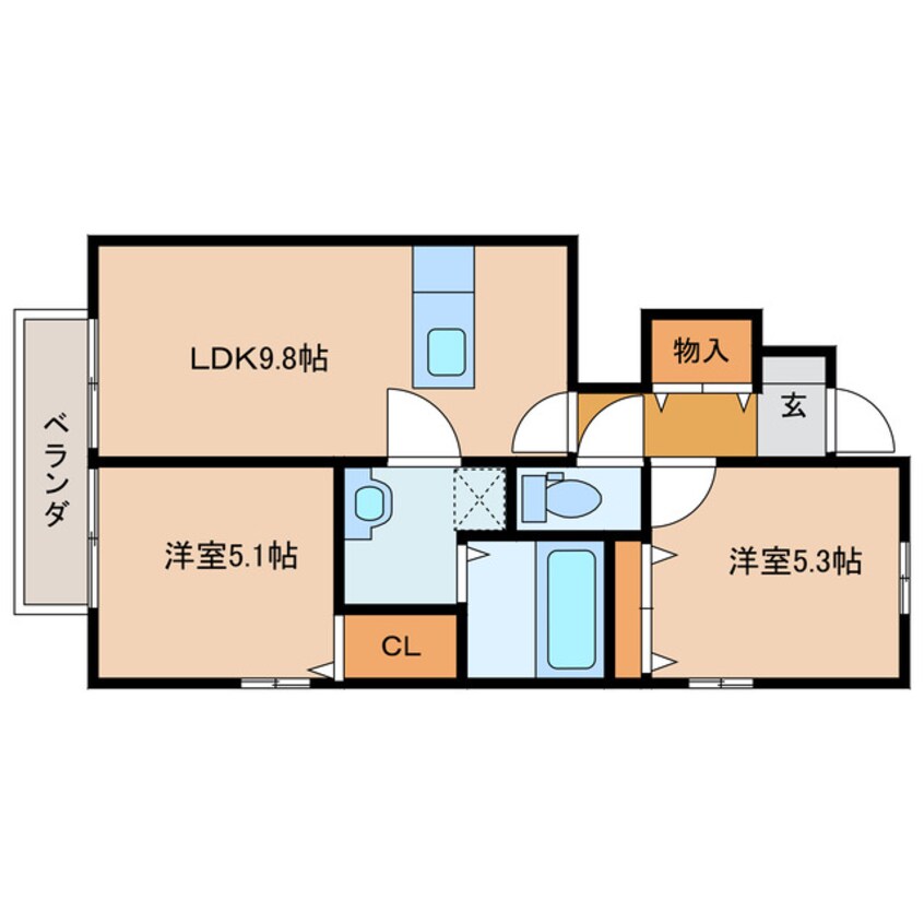 間取図 シェルト下川東