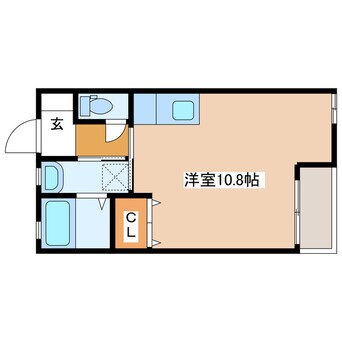 間取図 ラ・ルーチェ郡元 B棟