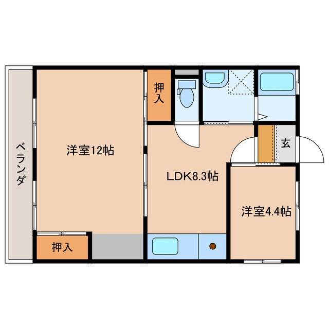 間取り図 リバーサイドコーポ