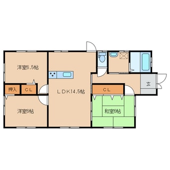 間取図 平原貸家