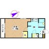 第6年見マンション 1DKの間取り