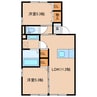 プランドールM 2LDKの間取り