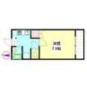 エヴァハウス池畑 1Kの間取り