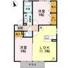 ガーデンハイツ都 2LDKの間取り