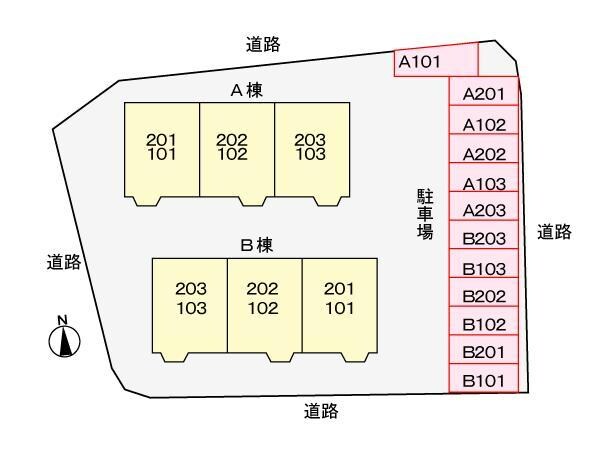 配置図 グリーンヒル葛木A