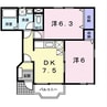 サンメゾン　Ⅱ 2DKの間取り