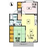 リバーサイド森町Ⅱ 2LDKの間取り