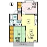 リバーサイド森町Ⅱ 2LDKの間取り