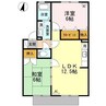ベルシャルム 2LDKの間取り