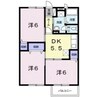 ラ・プランタン姫野 3DKの間取り