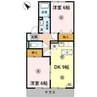 ファミール東 2DKの間取り