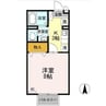 サンハイム森町A 1Kの間取り