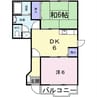 セレーネ310　B 2DKの間取り